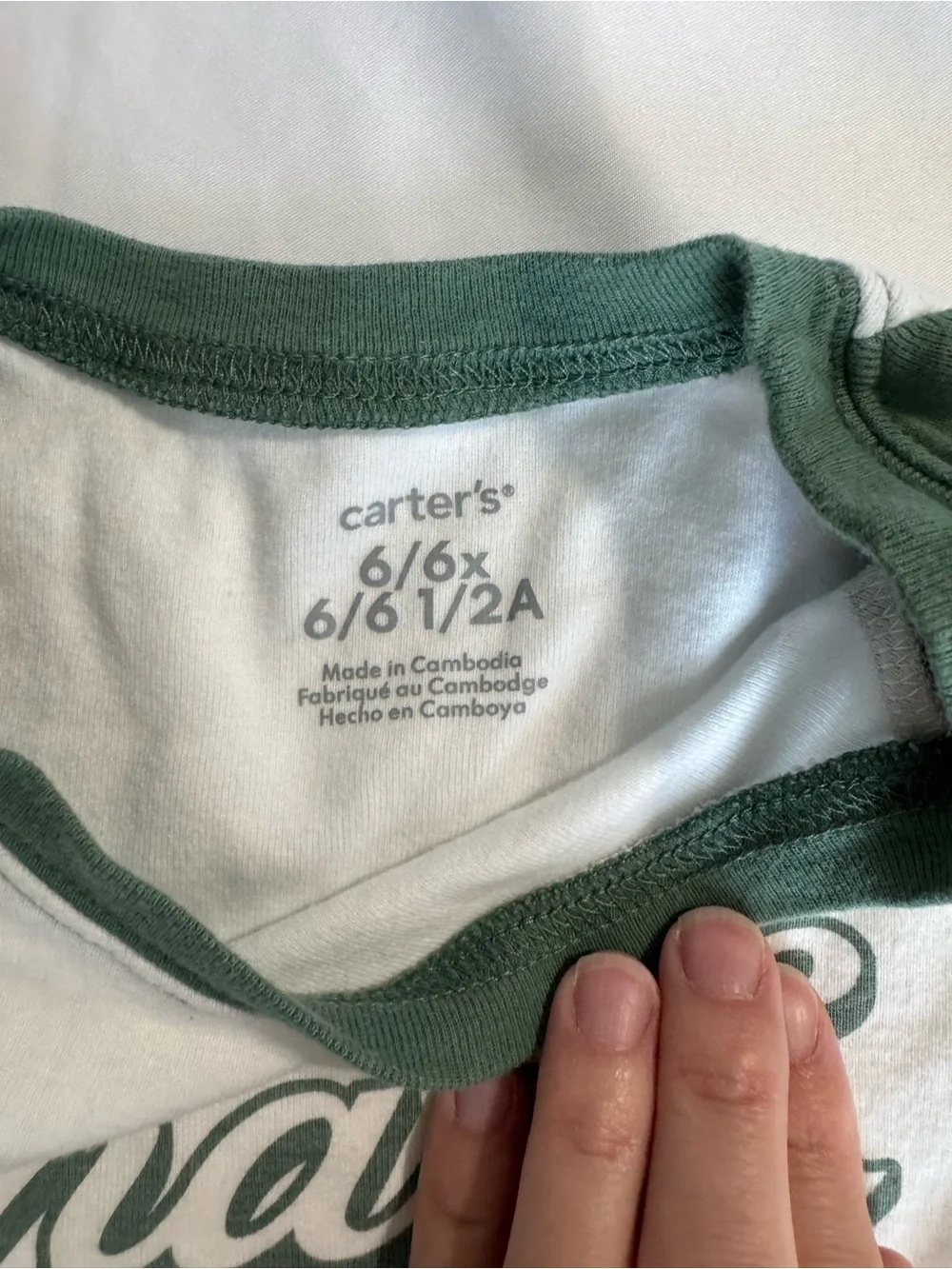 Carter's Green and White 